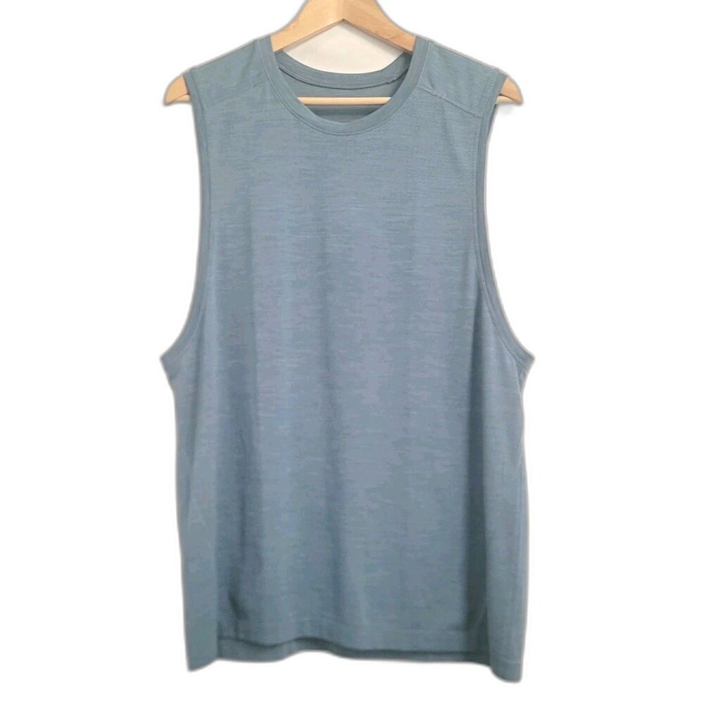 Lululemon Metal Vent Tech Mens Blue Athletic Muscle Activewear Tank Top  Size L